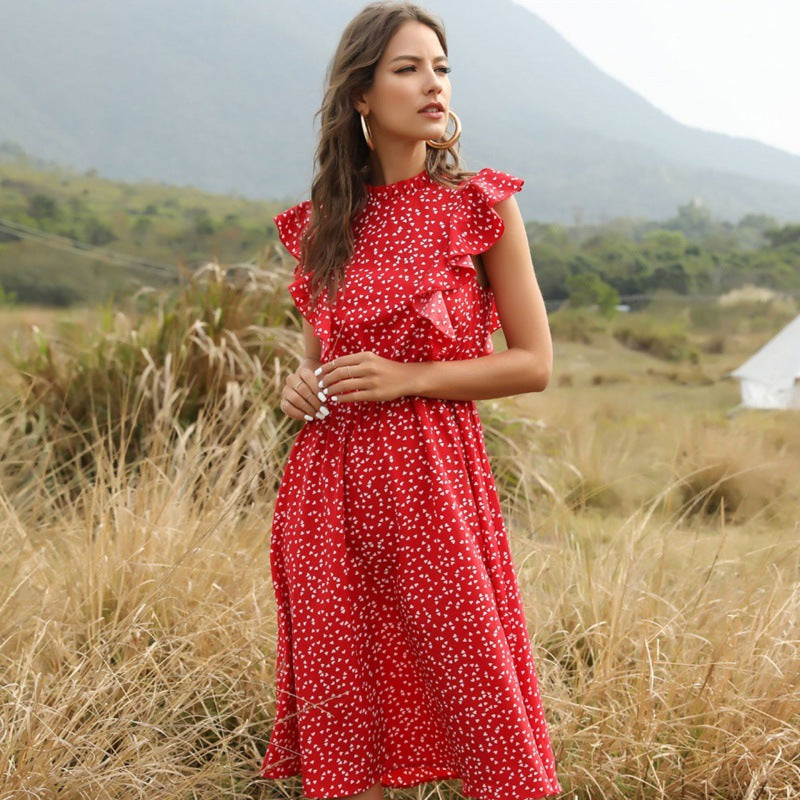 Robe Longue Chiffon Fleurie