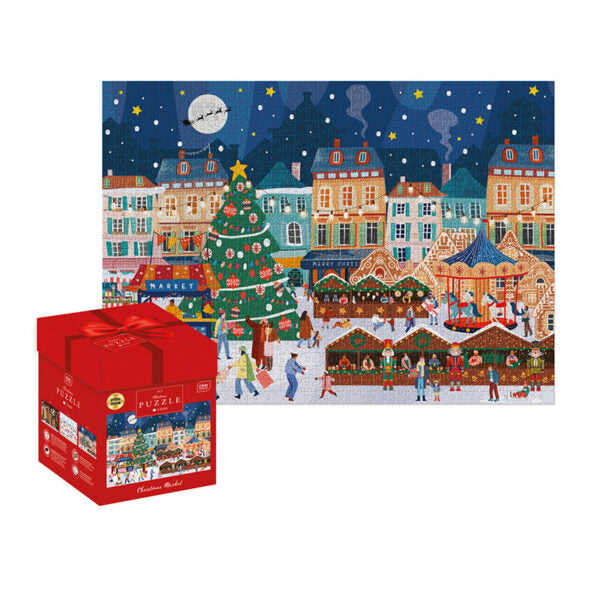 Puzzle 1000 Pièces – Marché de Noël – Le Cadeau des Soirées d'Hiver
