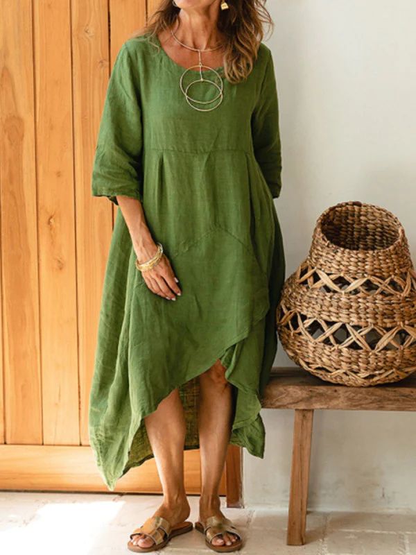 Robe Longue Coton-Lin Bohème