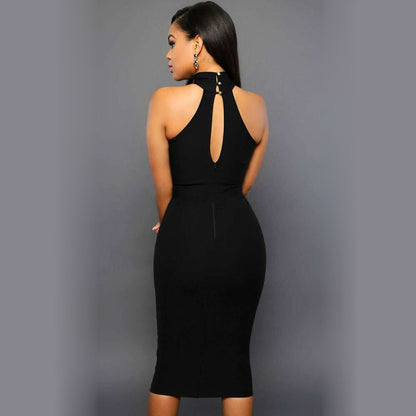 Robe Bodycon Col Halter Soirée