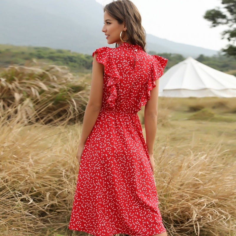 Robe Longue Chiffon Fleurie