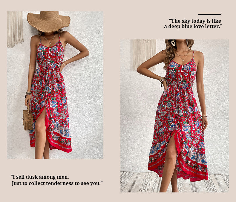Robe Bretelles Femme — Imprimé Floral