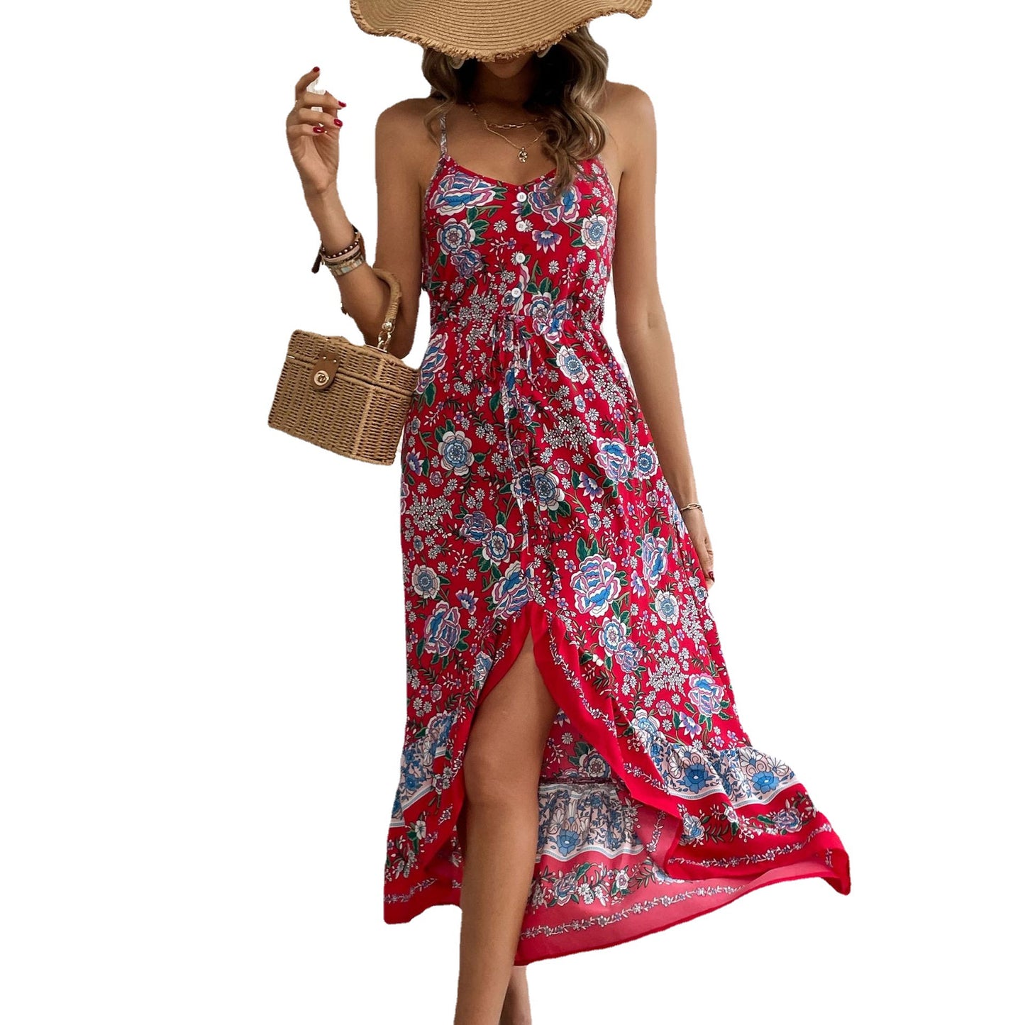 Robe Bretelles Femme — Imprimé Floral