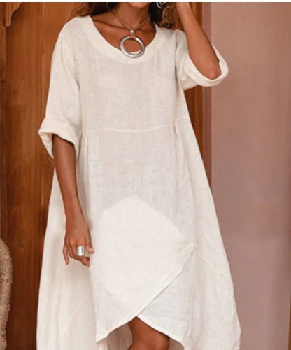 Robe Longue Coton-Lin Bohème