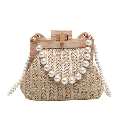 Sac Cabas Paille & Chaîne Doré