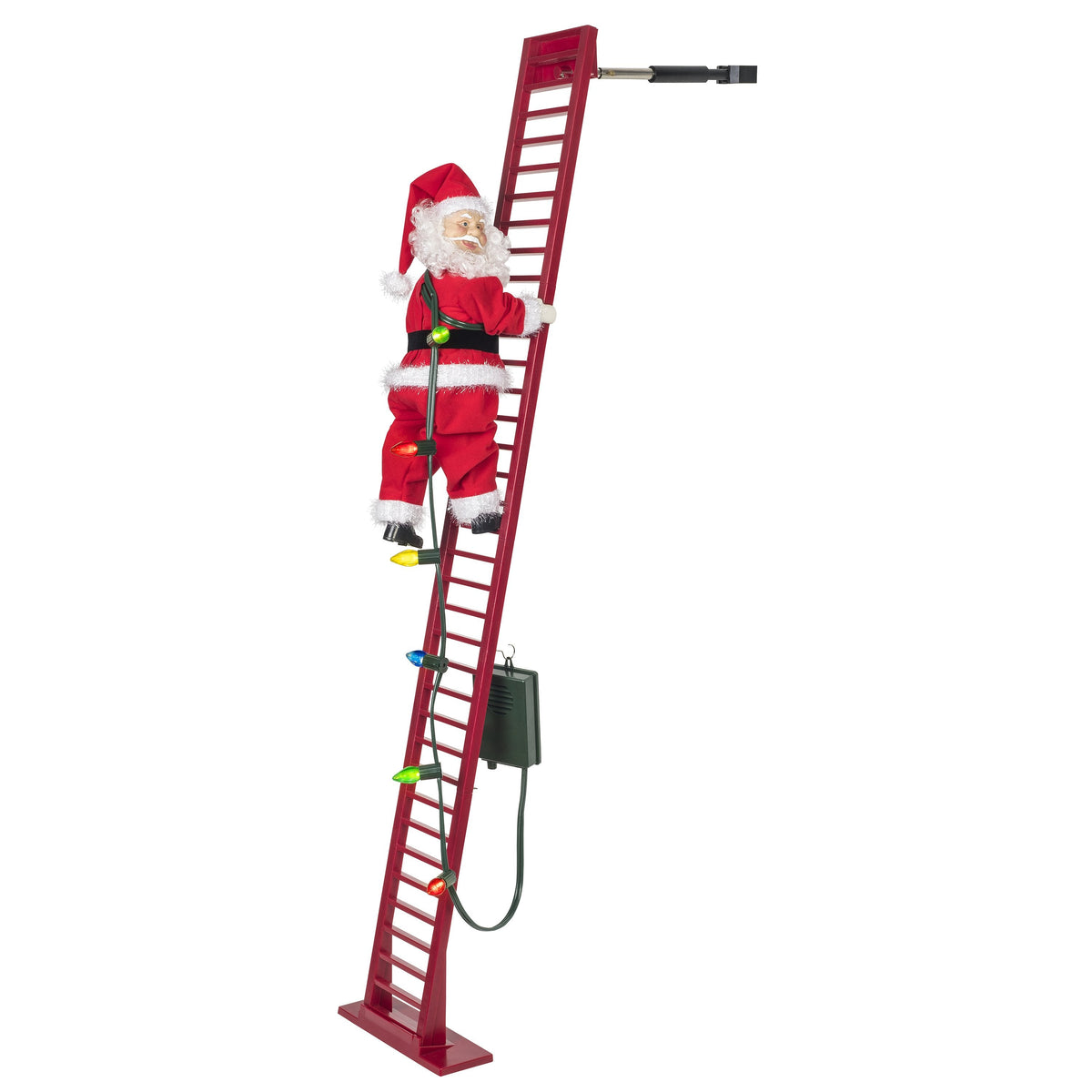 Père Noël Escaladeur Lumineux – Il Grimpe à Votre Façade !