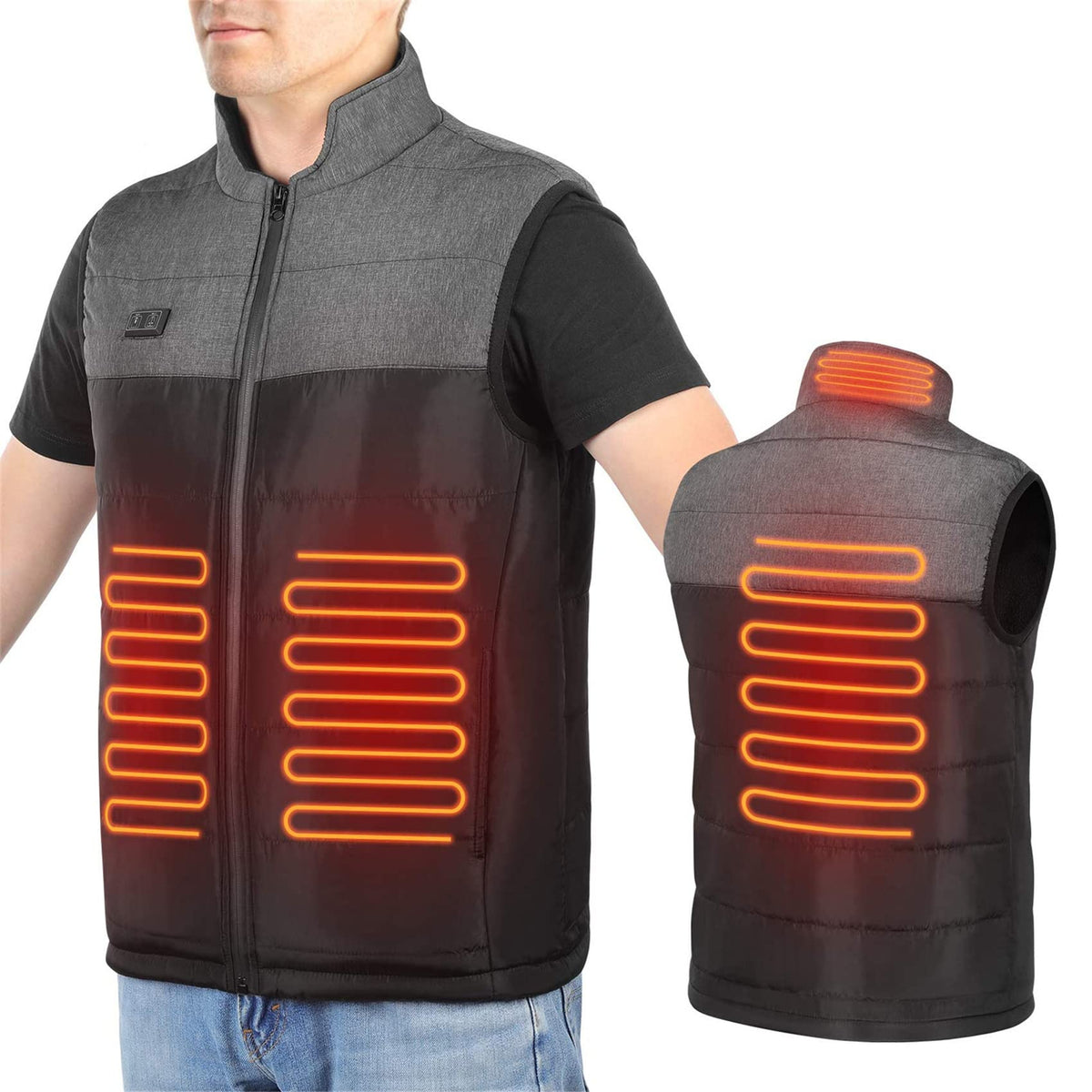 Veste Chauffante USB – Gilet Chauffant 3 Niveaux de Chaleur