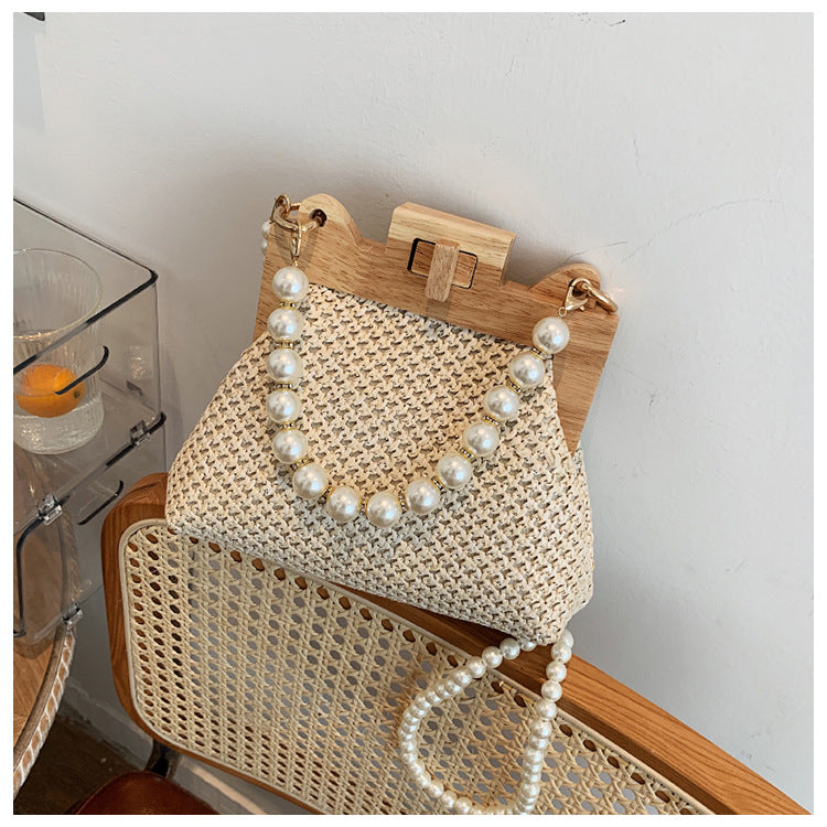 Sac Cabas Paille & Chaîne Doré