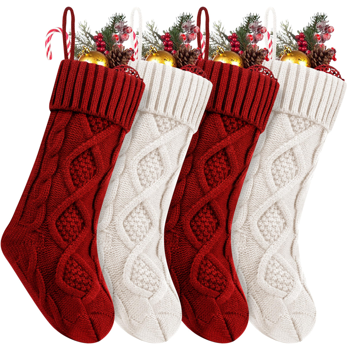 Chaussettes de Noël à Remplir (Lot de 4) – La Tradition