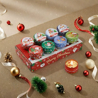 Bougies Parfumées de Noël (Lot de 3) – Cannelle, Pin & Orange