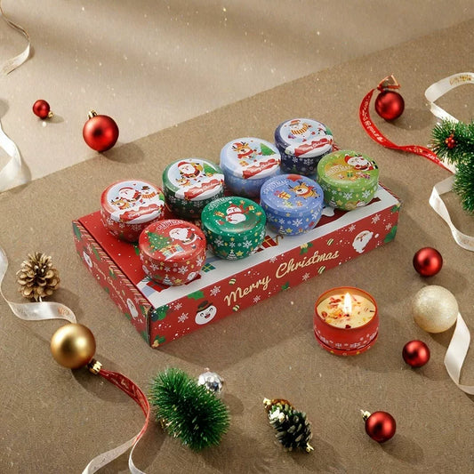 Bougies Parfumées de Noël (Lot de 3) – Cannelle, Pin & Orange