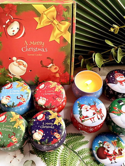 Bougies Parfumées de Noël (Lot de 3) – Cannelle, Pin & Orange