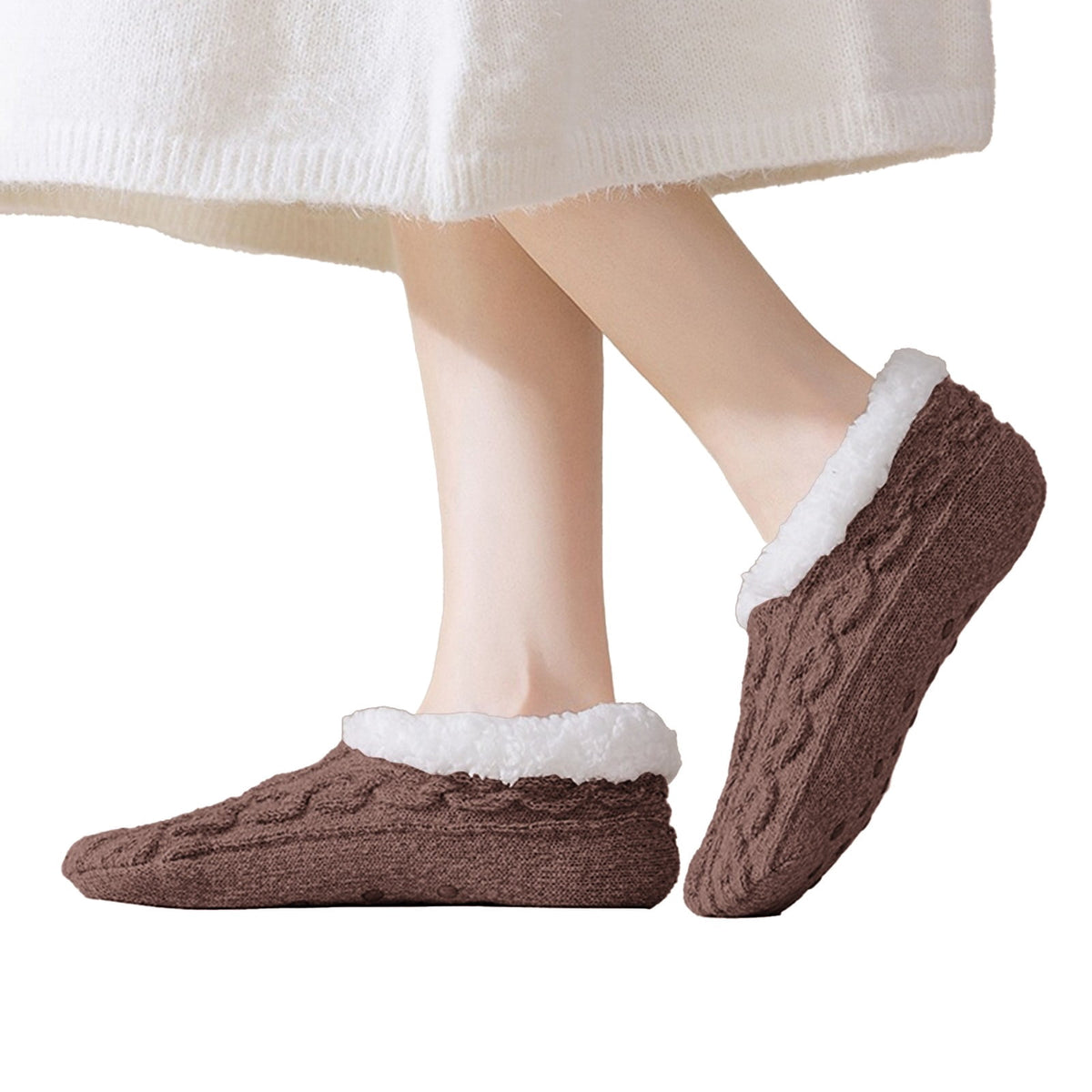 Chaussons-Chaussettes Polaires Antidérapants – Pieds au Chaud