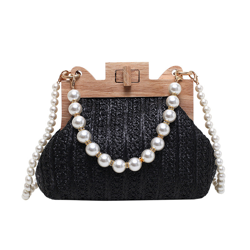 Sac Cabas Paille & Chaîne Doré