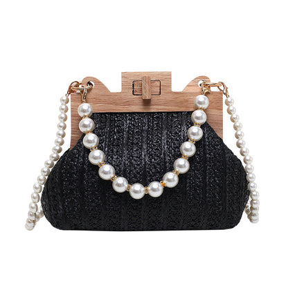 Sac Cabas Paille & Chaîne Doré
