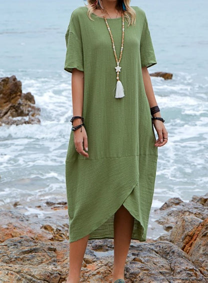 Robe Longue Coton-Lin Bohème
