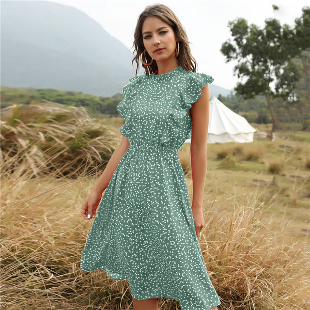 Robe Longue Chiffon Fleurie