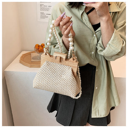 Sac Cabas Paille & Chaîne Doré