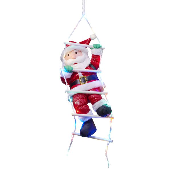 Père Noël Escaladeur Lumineux – Il Grimpe à Votre Façade !