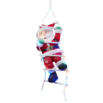 Père Noël Escaladeur Lumineux – Il Grimpe à Votre Façade !